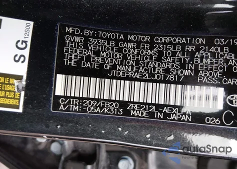 2020 Toyota Corolla Le from USA, damaged, VIN JTDEPRAE2LJ017817